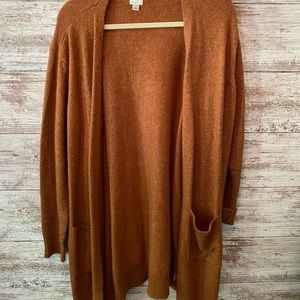 Orange sweater cardigan